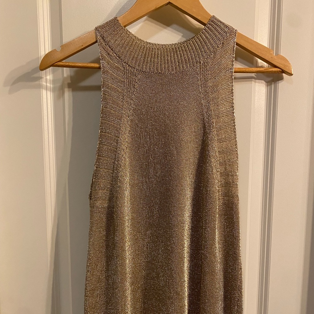 TOPSHOP Knitted Metallic Tank
